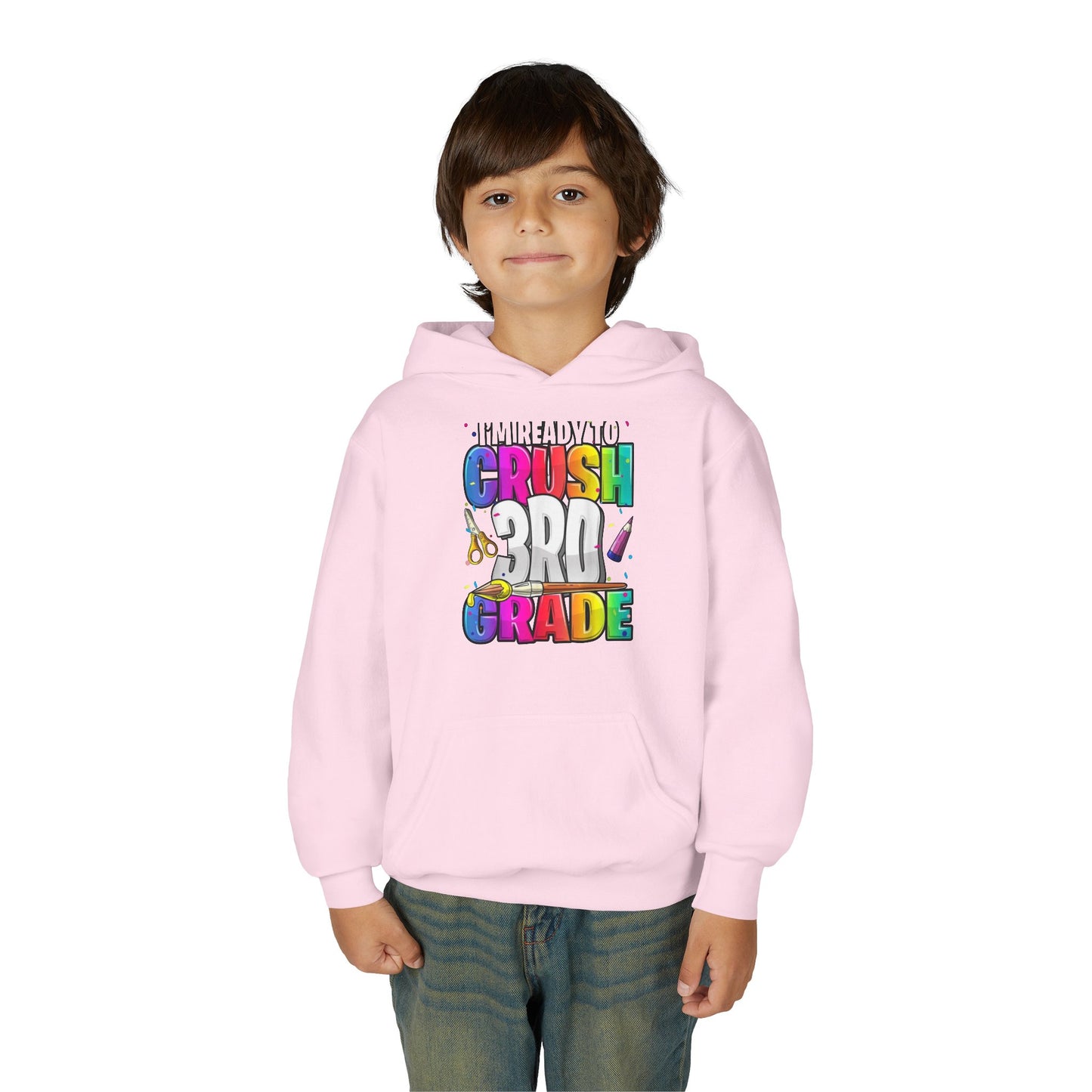I’m Ready to Crush 3rd Grade Hoodie – Color Pop Edition