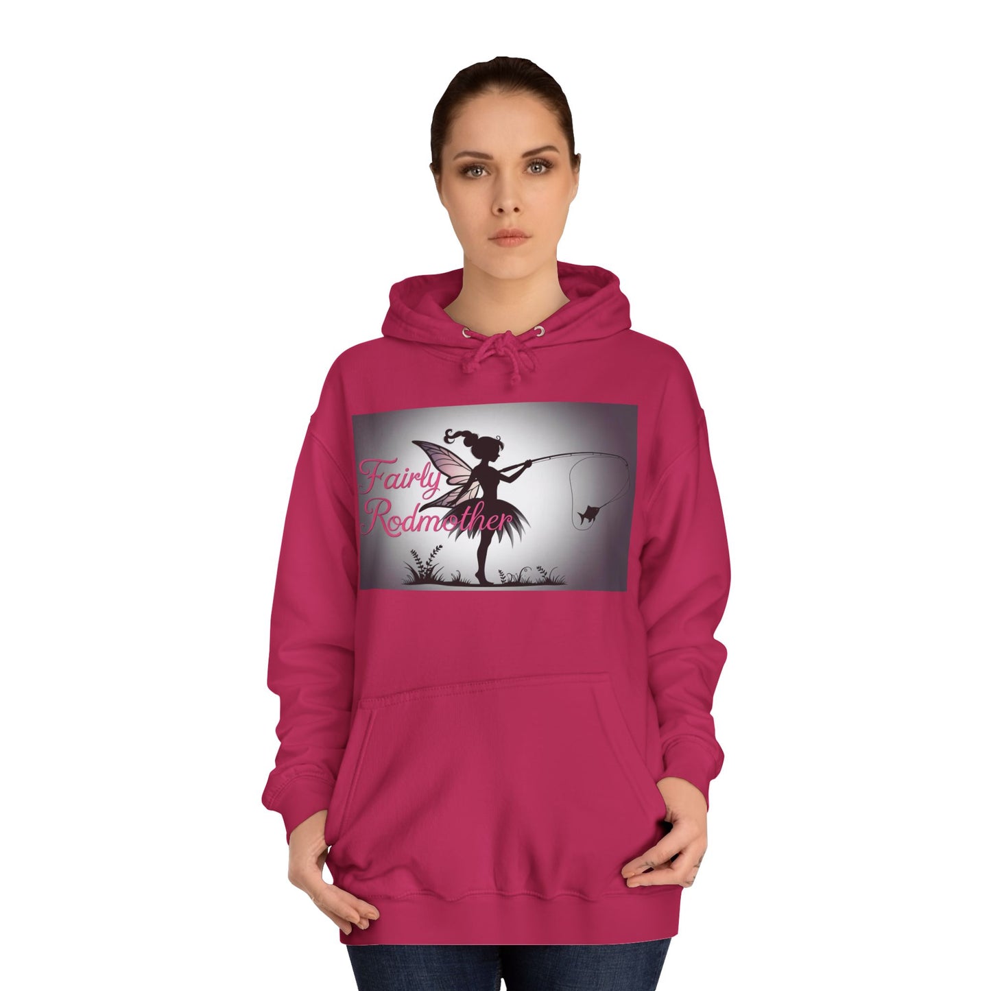 Fairly Rodmother Unisex College Hoodie | Stylish & Cozy Fashion | Perfect for College Students, Fairy Lovers, Casual Wear, Gifts, and Events