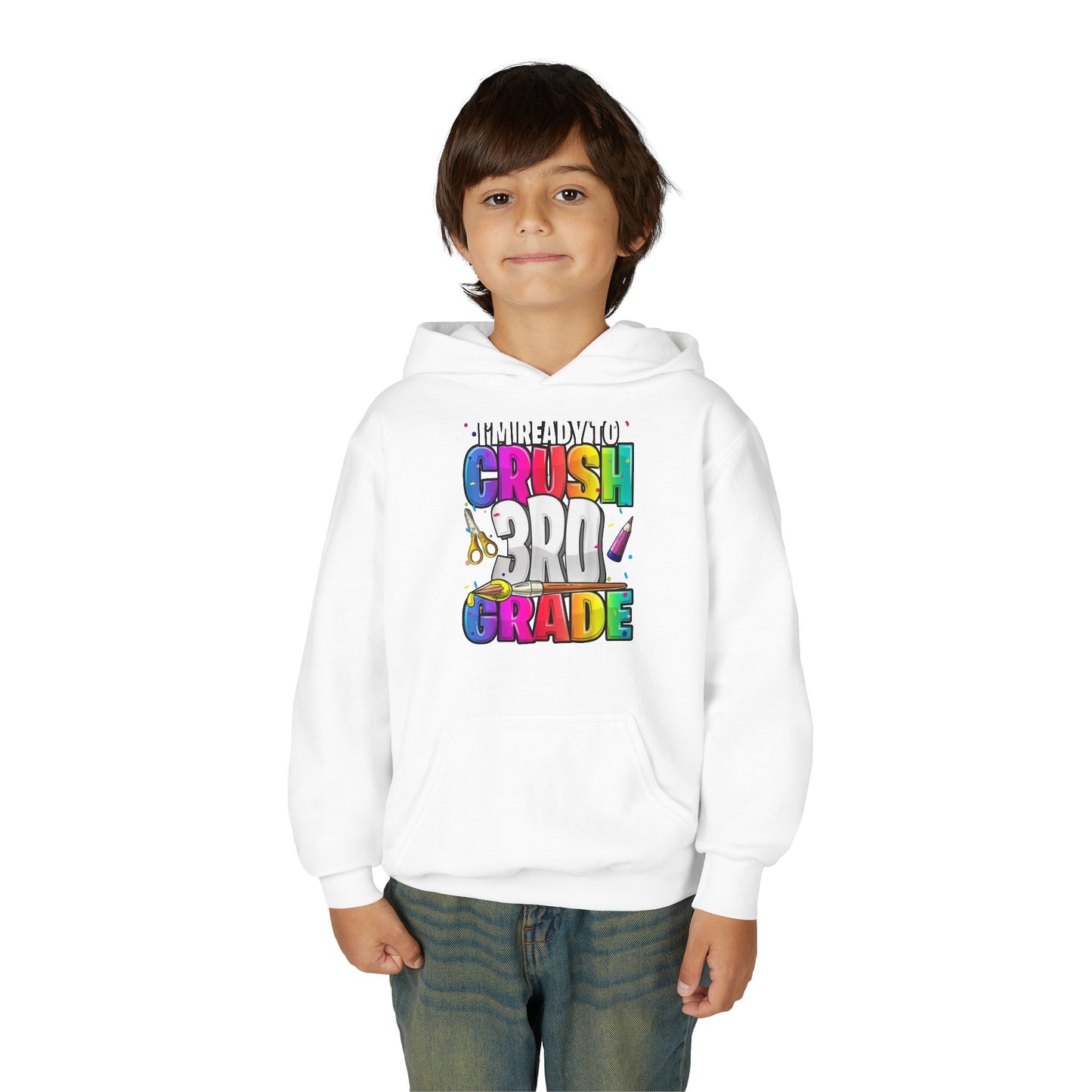 I’m Ready to Crush 3rd Grade Hoodie – Color Pop Edition