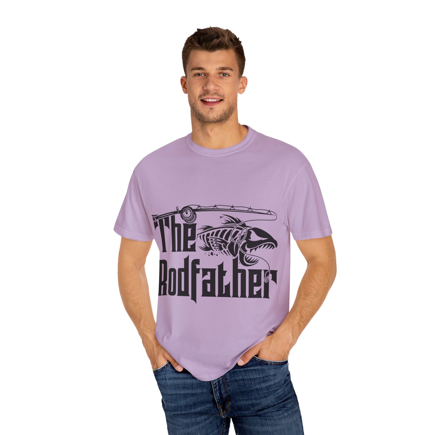 The Rodfather Fishing T-Shirt | Unisex Garment-Dyed Tee | Gift for Anglers, Fishing Trips, Father's Day, Casual Wear, Outdoor Adventures