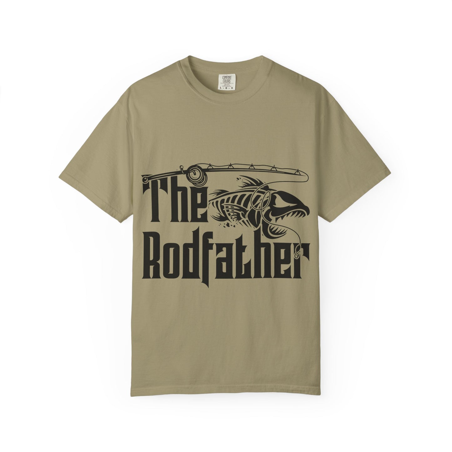 The Rodfather Fishing T-Shirt | Unisex Garment-Dyed Tee | Gift for Anglers, Fishing Trips, Father's Day, Casual Wear, Outdoor Adventures