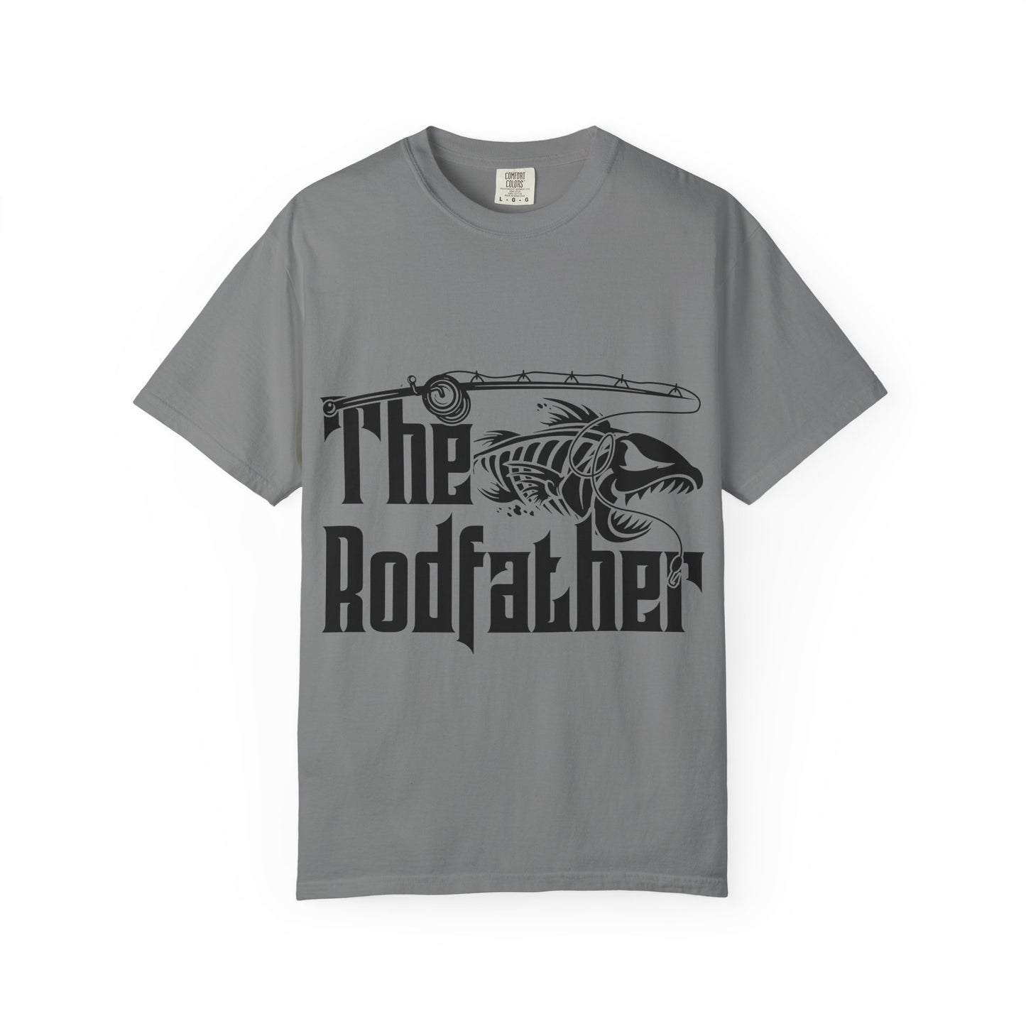 The Rodfather Fishing T-Shirt | Unisex Garment-Dyed Tee | Gift for Anglers, Fishing Trips, Father's Day, Casual Wear, Outdoor Adventures