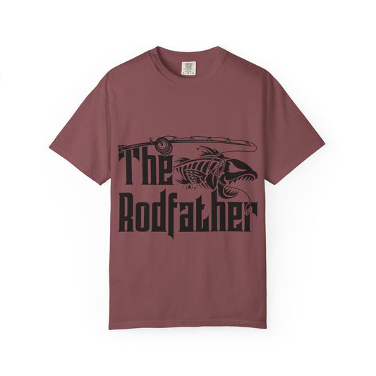 The Rodfather Fishing T-Shirt | Unisex Garment-Dyed Tee | Gift for Anglers, Fishing Trips, Father's Day, Casual Wear, Outdoor Adventures
