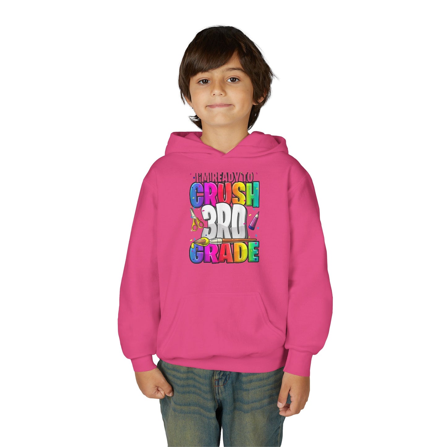 I’m Ready to Crush 3rd Grade Hoodie – Color Pop Edition