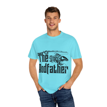 The Rodfather Fishing T-Shirt | Unisex Garment-Dyed Tee | Gift for Anglers, Fishing Trips, Father's Day, Casual Wear, Outdoor Adventures