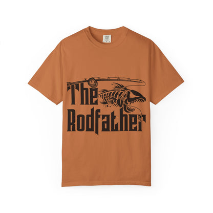 The Rodfather Fishing T-Shirt | Unisex Garment-Dyed Tee | Gift for Anglers, Fishing Trips, Father's Day, Casual Wear, Outdoor Adventures