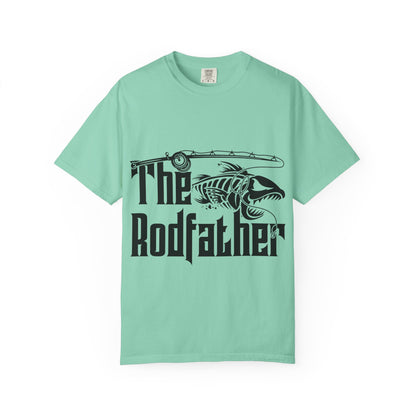 The Rodfather Fishing T-Shirt | Unisex Garment-Dyed Tee | Gift for Anglers, Fishing Trips, Father's Day, Casual Wear, Outdoor Adventures