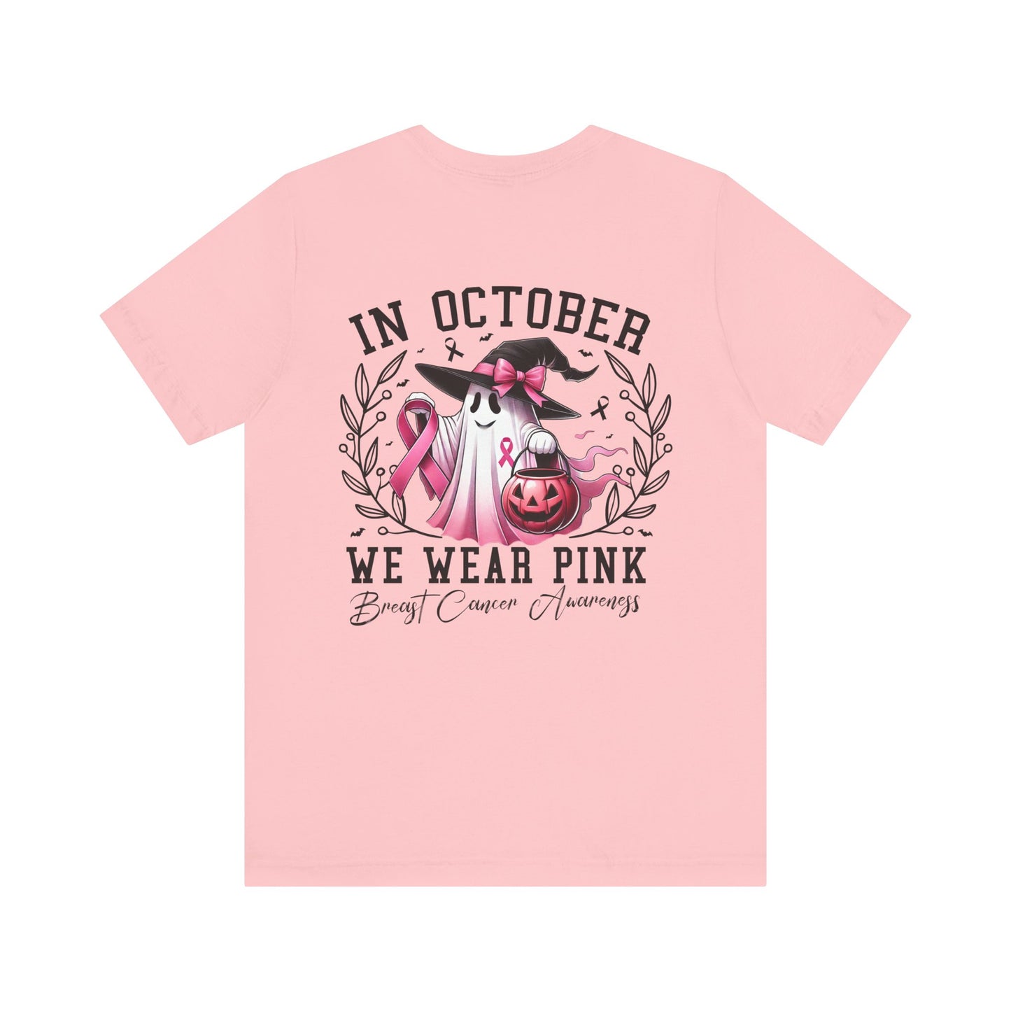 🎀 In October We Wear Pink | Breast Cancer Awareness Halloween Tee