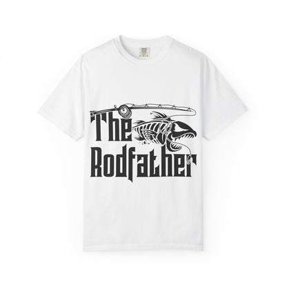 The Rodfather Fishing T-Shirt | Unisex Garment-Dyed Tee | Gift for Anglers, Fishing Trips, Father's Day, Casual Wear, Outdoor Adventures