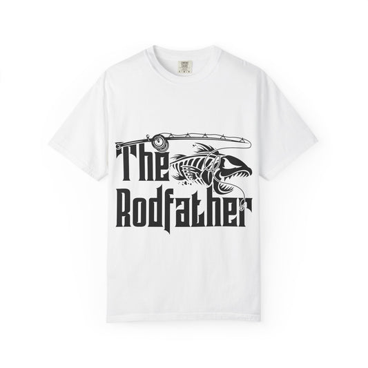 The Rodfather Fishing T-Shirt | Unisex Garment-Dyed Tee | Gift for Anglers, Fishing Trips, Father's Day, Casual Wear, Outdoor Adventures