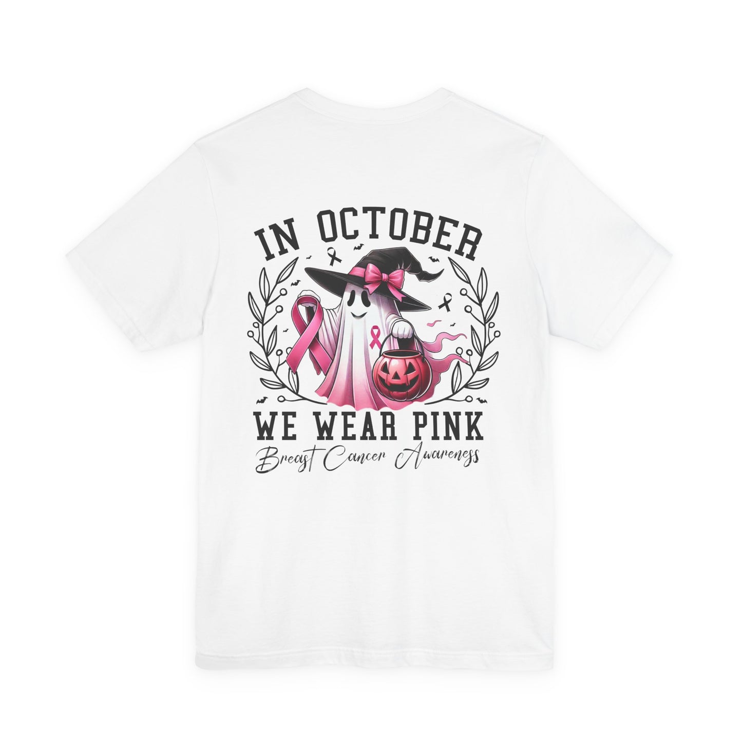 🎀 In October We Wear Pink | Breast Cancer Awareness Halloween Tee