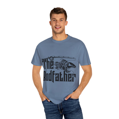 The Rodfather Fishing T-Shirt | Unisex Garment-Dyed Tee | Gift for Anglers, Fishing Trips, Father's Day, Casual Wear, Outdoor Adventures
