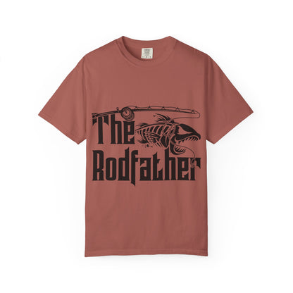 The Rodfather Fishing T-Shirt | Unisex Garment-Dyed Tee | Gift for Anglers, Fishing Trips, Father's Day, Casual Wear, Outdoor Adventures