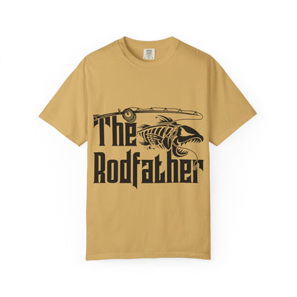 The Rodfather Fishing T-Shirt | Unisex Garment-Dyed Tee | Gift for Anglers, Fishing Trips, Father's Day, Casual Wear, Outdoor Adventures