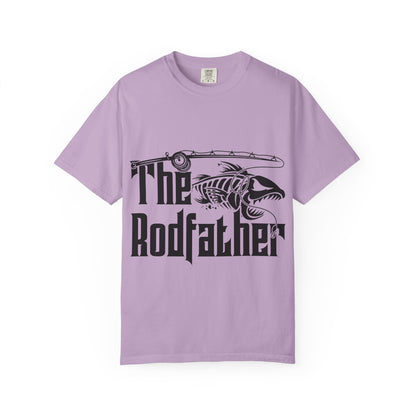 The Rodfather Fishing T-Shirt | Unisex Garment-Dyed Tee | Gift for Anglers, Fishing Trips, Father's Day, Casual Wear, Outdoor Adventures