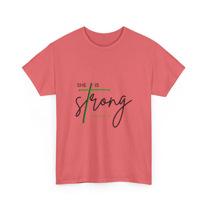 She Is Strong | Inspirational Women’s Empowerment Tee
