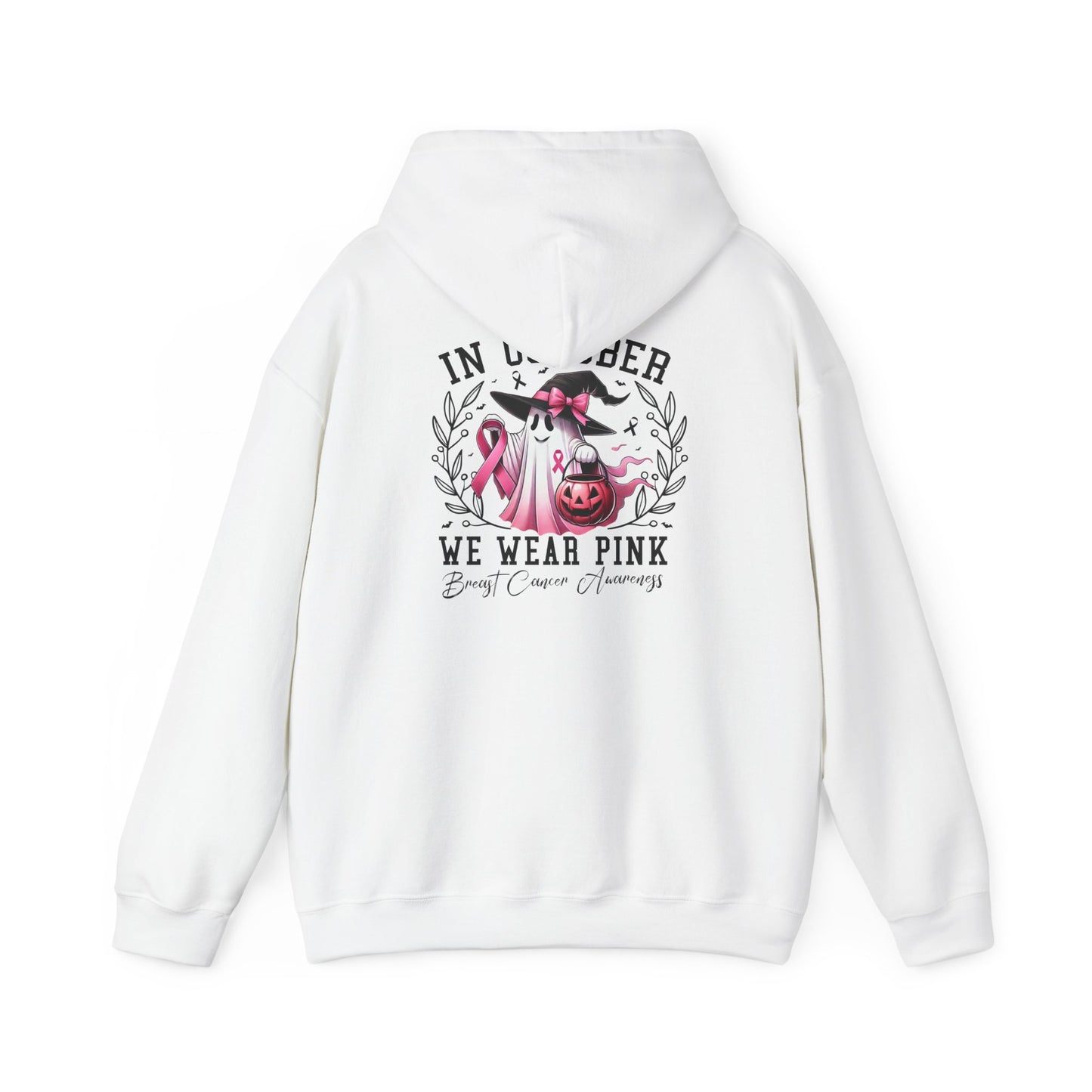 🎃 In October We Wear Pink | Breast Cancer Awareness Halloween Hoodie