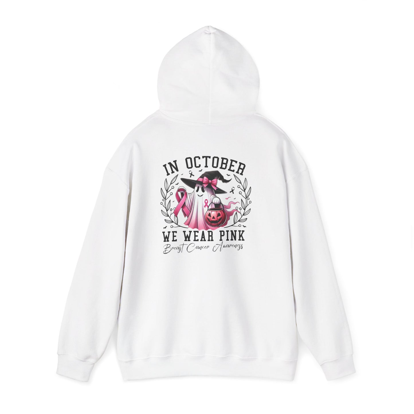 🎃 In October We Wear Pink | Breast Cancer Awareness Halloween Hoodie