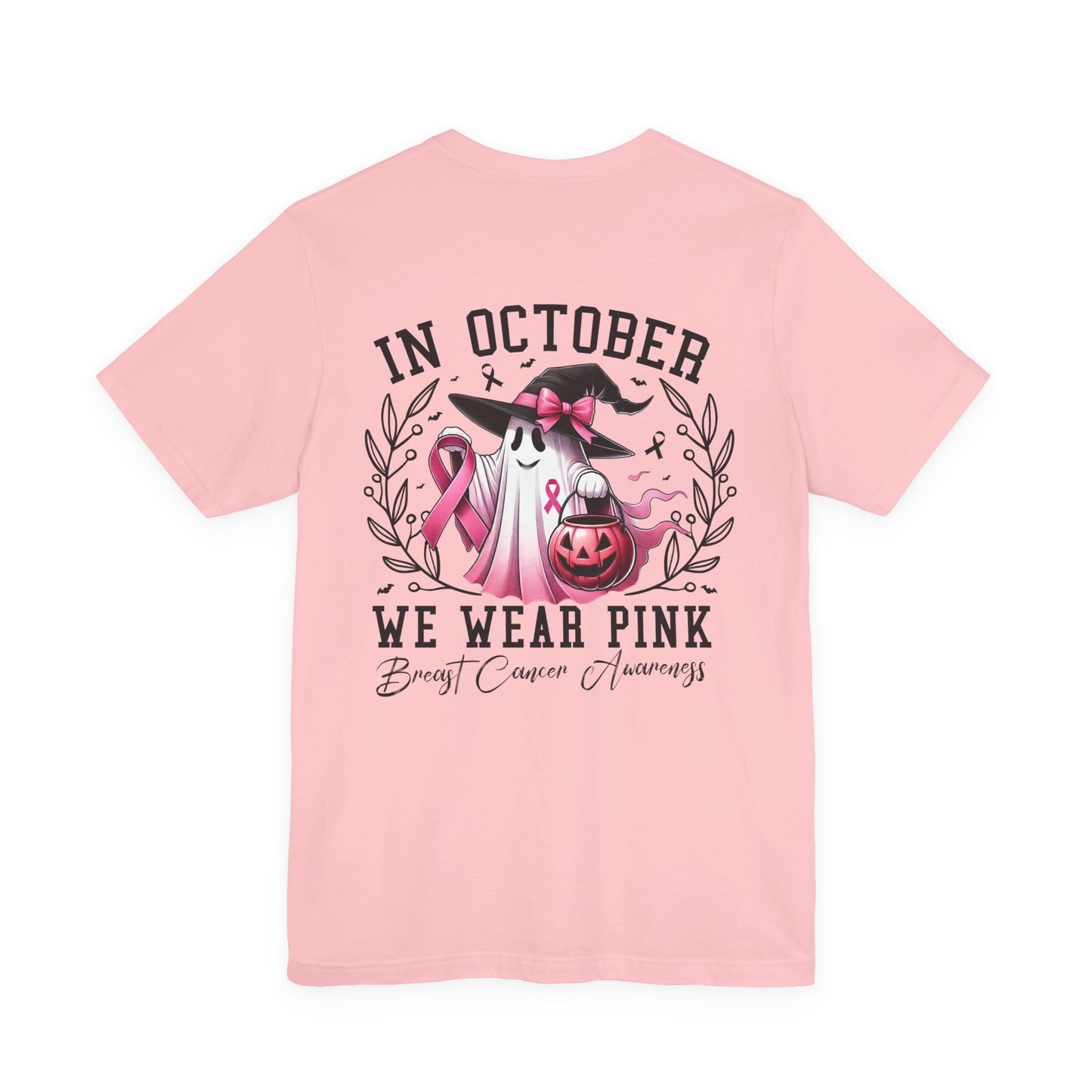 🎀 In October We Wear Pink | Breast Cancer Awareness Halloween Tee