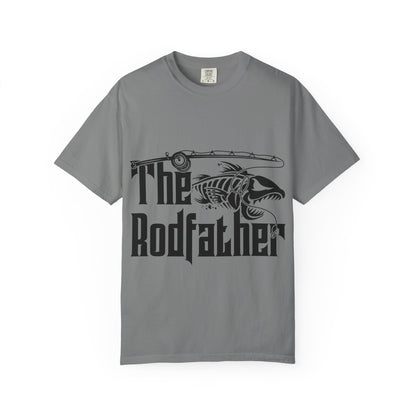 The Rodfather Fishing T-Shirt | Unisex Garment-Dyed Tee | Gift for Anglers, Fishing Trips, Father's Day, Casual Wear, Outdoor Adventures