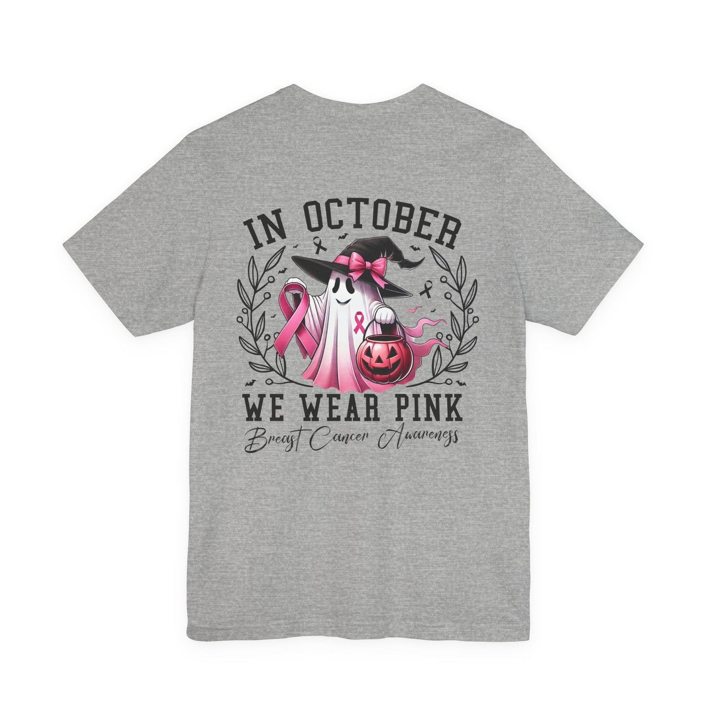 🎀 In October We Wear Pink | Breast Cancer Awareness Halloween Tee