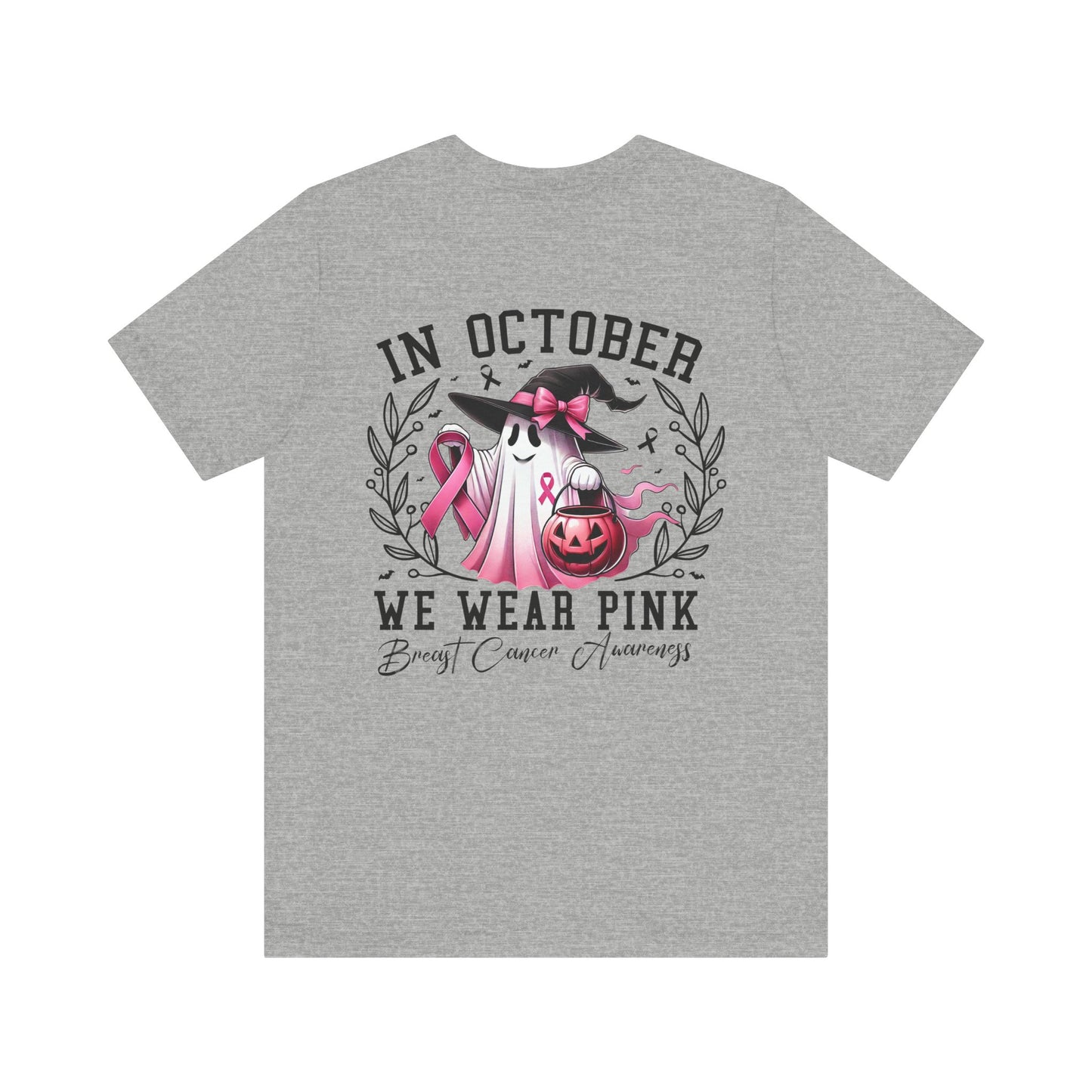 🎀 In October We Wear Pink | Breast Cancer Awareness Halloween Tee
