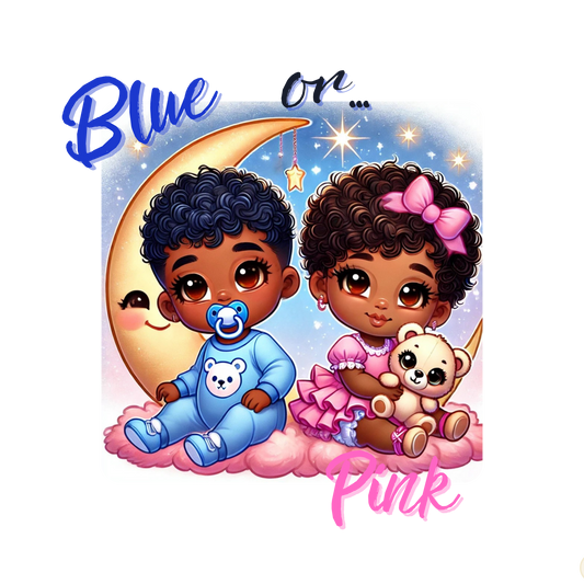 Cute Gender Reveal T-Shirt – Baby Boy & Girl Design, Soft Cotton Tee